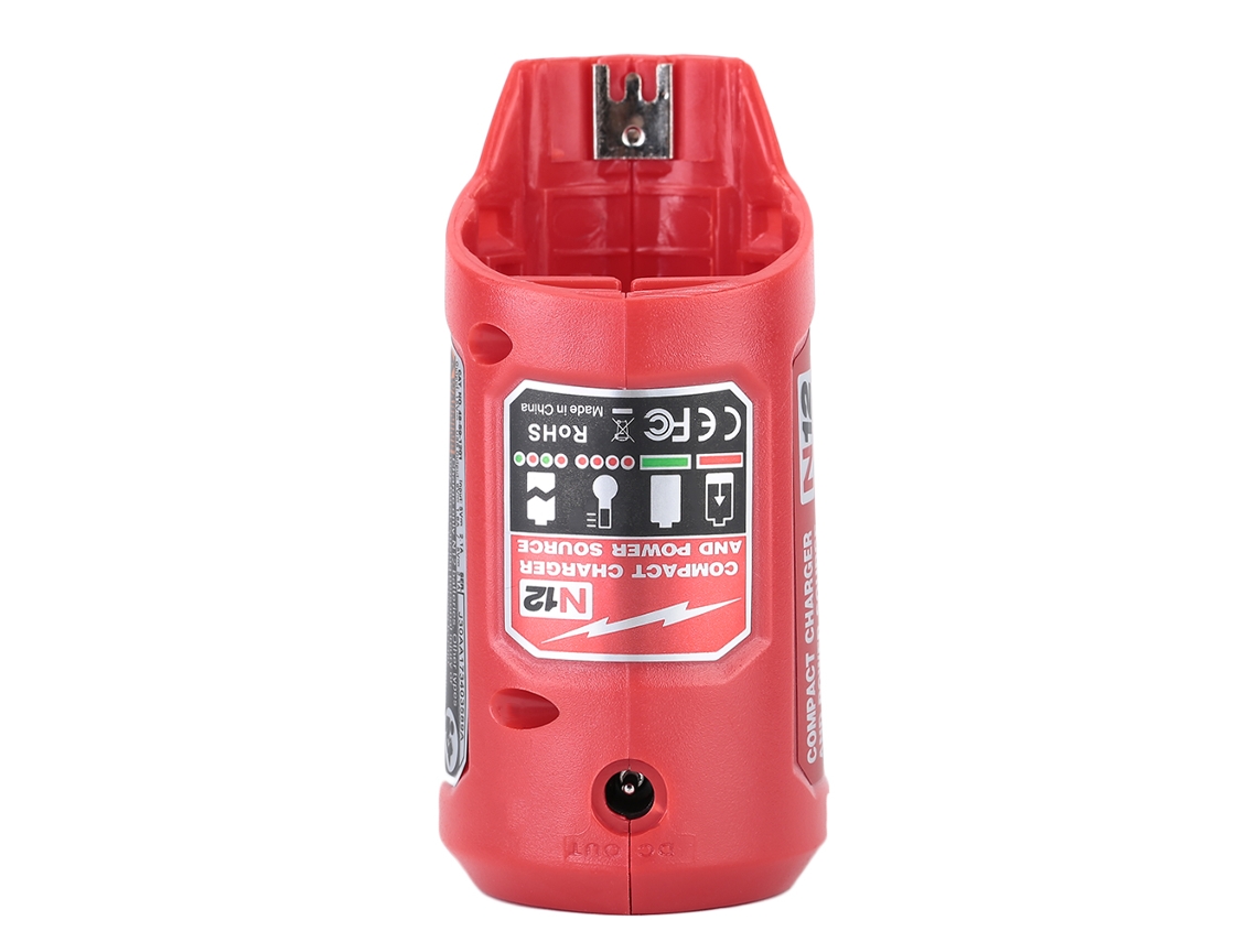 Carregador Substituto Red para Baterias M12 Milwaukee com Usb 2,1a Compatível e Seguro