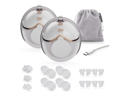 Bomba Tira leite Elétrica KINDERKRAFT Mamaflow Double com Memória 2 Conchas 320 Ml Bateria 180 Min Dourado
