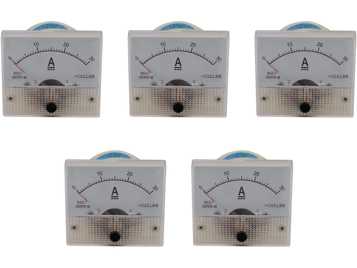 5x 85c1-a Amperímetro Analógico Cc De Painel 30a Medidor Corrente