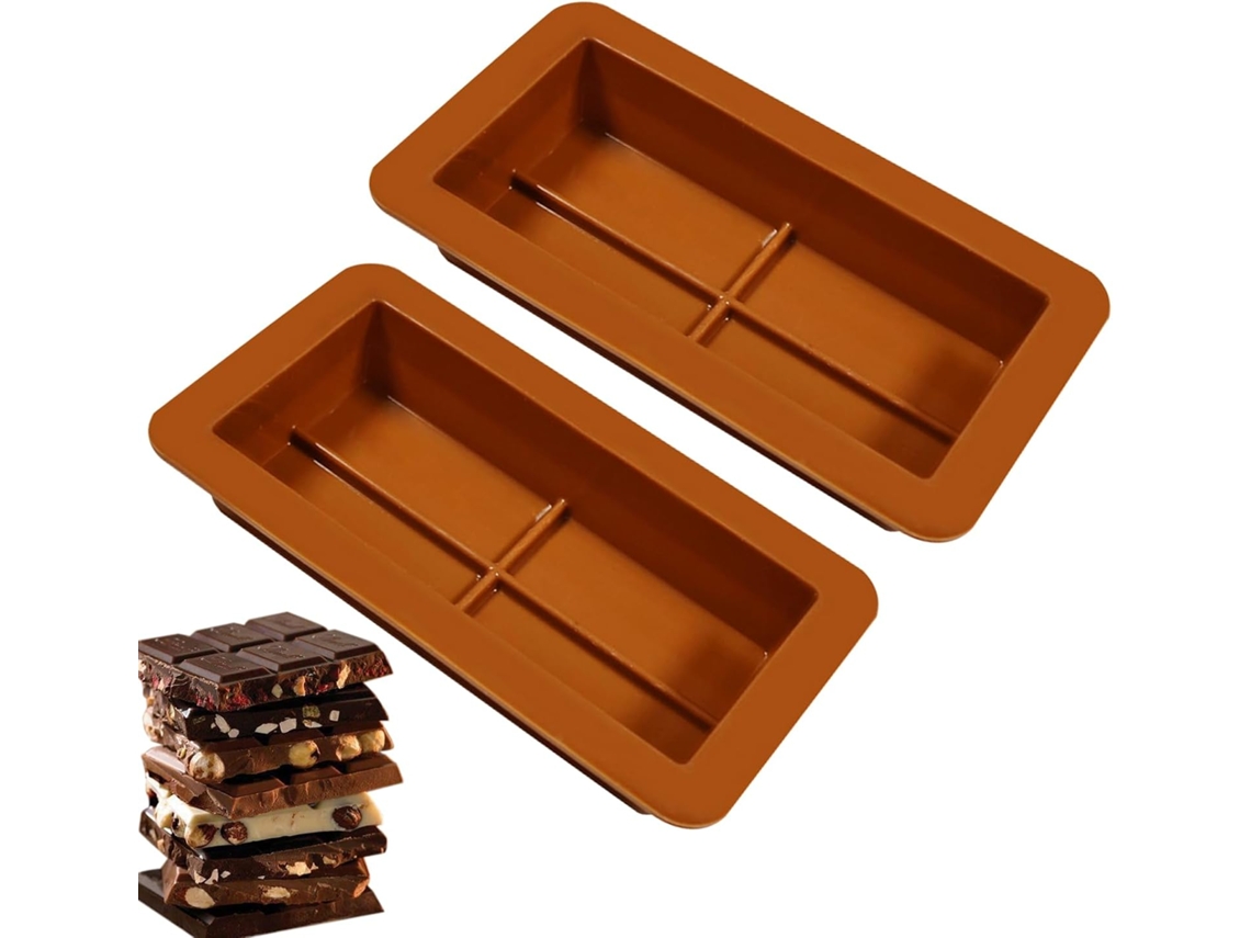 Conjunto De 2 Moldes De Chocolate Com Fácil Desenformar.