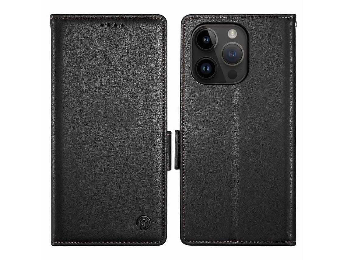 Capa De Couro Com Suporte E Fecho Magnético Para Iphone 14 Pro Max Df-010