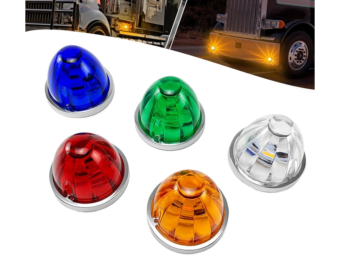 Conjunto De 2 Luzes Led Em Formato Melancia Para Caminhões, Indicadores Laterais, Luzes De Roda Caminhão, Moldura Do
