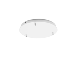 Rosácea De Teto Redonda De Metal Alice Ip20 Branca Para Luminárias Suspensas Base De Teto Moderna, Conexão De 3 Furos, Fácil Instalação Gea Luce