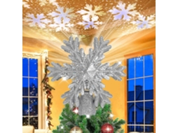 Enfeite De Árvore De Natal Com Glitter Tizzy Decoração Led Prata Olysi Shop