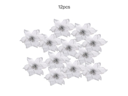 Flor De Natal Artificial Grande 13cm 12un Pacote