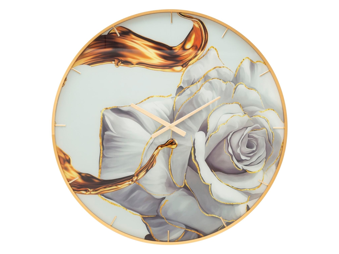 Relógio De Parede Cristal Rosa Cm Ø 80x5 Único / Multicolorido