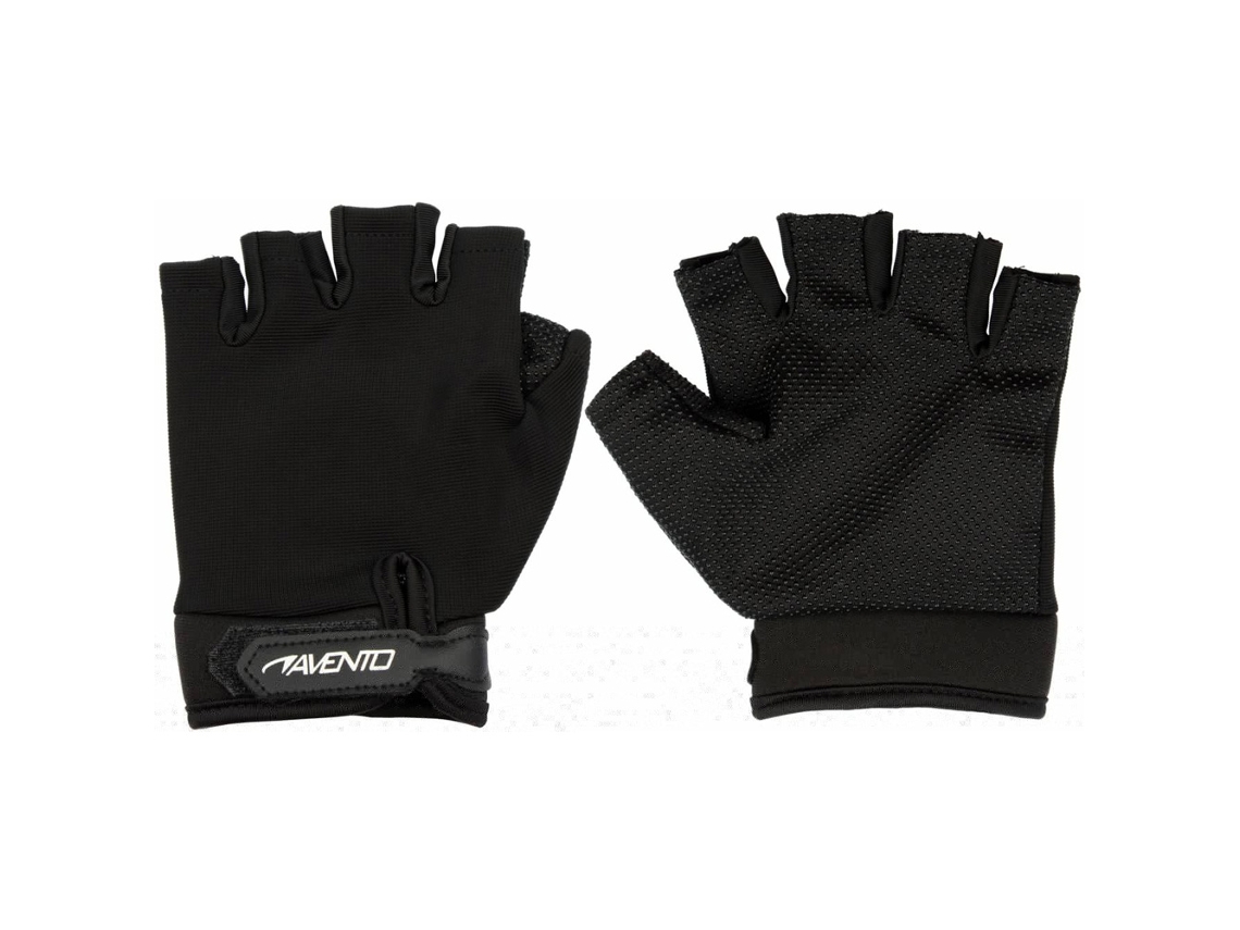 Luvas Fitness para Treino de Força AVENTO Preto - S/M