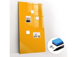 Quadro Magnético Cor Amarelo-ouro Para O Escritório Espelharte (60x120 Cm)