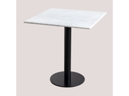 Sklum Mesa De Bar Quadrada Em Mármore Rocher Mármore          70 Cm              Mármore Branco Guangxi