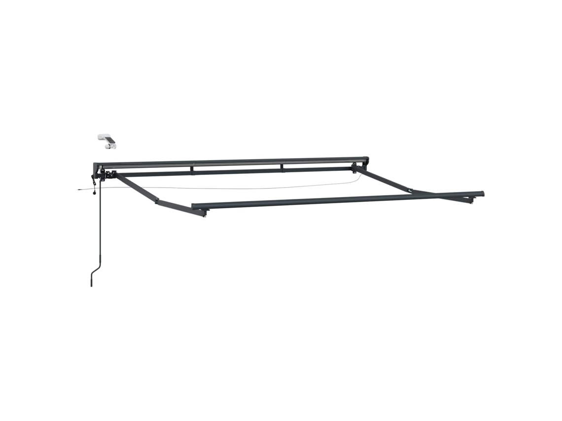 Conjunto 1 Toldo Retrátil Vidaxl Antracite Alumínio (3,5 X 2 M)