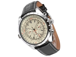 Relógio Automático Mecânico Masculino com Pulseira de Couro e Calendário Jaragar