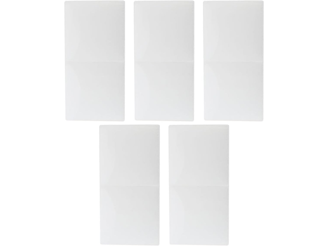 Conjunto de 5 adesivos transparentes de PVC com adesão estática para para-brisas e protetores.