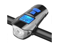 Campainha De Bicicleta Com Alarme Sonoro Potente, Carregamento Usb, Inteligente, Com Medidor De Código E Fixação Nº 3.