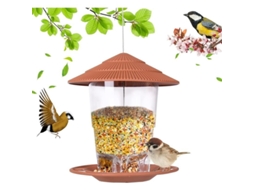 Comedero Para Pájaros Colgante Con Techo, Diseño Plegable, Resistente A La Lluvia, Ideal Para Exteriores