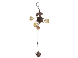 Sino De Metal De Elefante Antigo Para Porta Decoração
