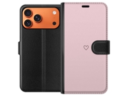 Capa Carteira Para Apple Iphone 17 Pro Max Com Pequeno Coração