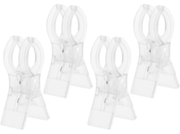 Prendedores De Toalha Praia À Prova Vento Para O Verão, Conjunto De 4 Prendedores Transparentes Para Roupas E Lençóis