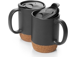 Canecas de café cinza fosco de 15 onças DOWAN
