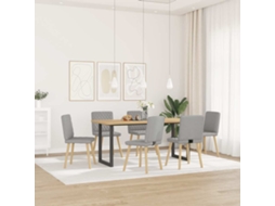 Cadeiras de Jantar 6 Pcs Tecido Cinza Nuvem MAISON EXCLUSIVE