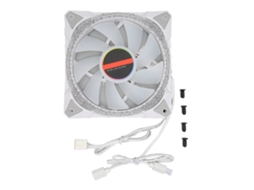 Ventilador De Gabinete Rgb De 12cm, 9 Lâminas, 4 Pinos/3 Pinos, Silencioso, Para Resfriamento De Computador, Para Escritório E Lar