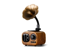 Coluna Bluetooth As90 Retro Sem Fio Cartão de Chamada Viva-Voz U Disco Nostálgico Pequeno Áudio Gramofone Antigo