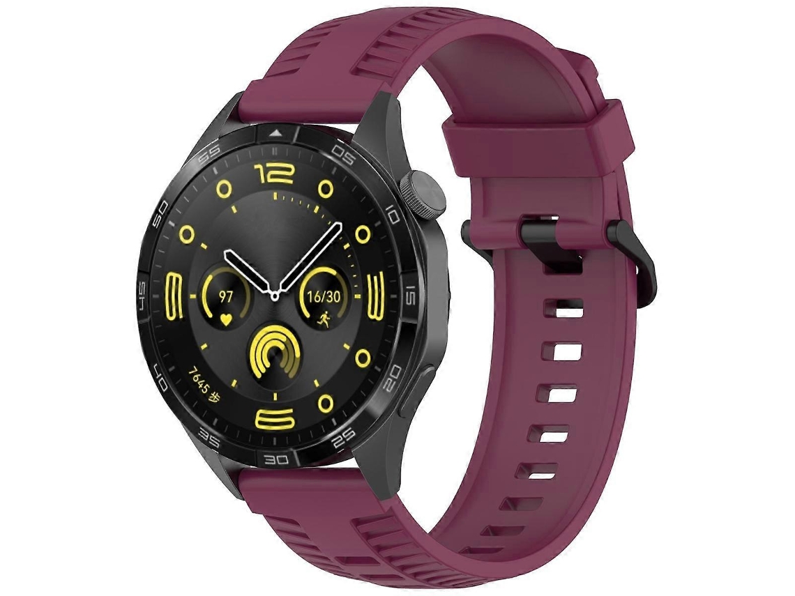 Pulseira De Silicone Para Relógio Kalebol Com Fivela Preta E Estampa De Pneu.