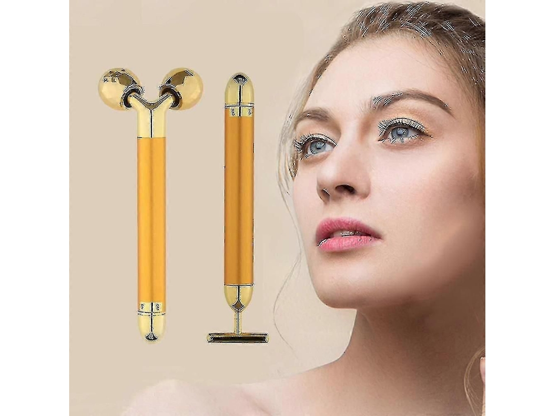 Massageador Facial 2 em 1 com Rolo 3d e Formato de T para Lifting Antirrugas GOKOCO (prettyj)