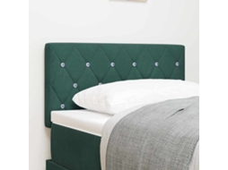 Vidaxl Cabeceira Verde Escuro 80 Cm Veludo