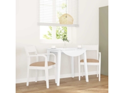 Vidaxl Cadeiras De Jantar Com Almofadões 2 Pcs Madeira Maciça Branco