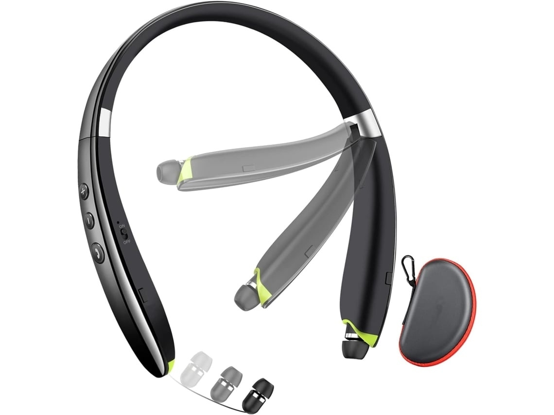 Auriculares Sem Fios Bluetooth 5.0 Som Estéreo Cancelamento De Ruído Microfone Para Chamadas Estojo De Carregamento Amarelo Lurelia