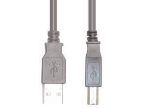 Cabo de Dados E+P (USB A - USB B - 1.5 m - Cinzento)