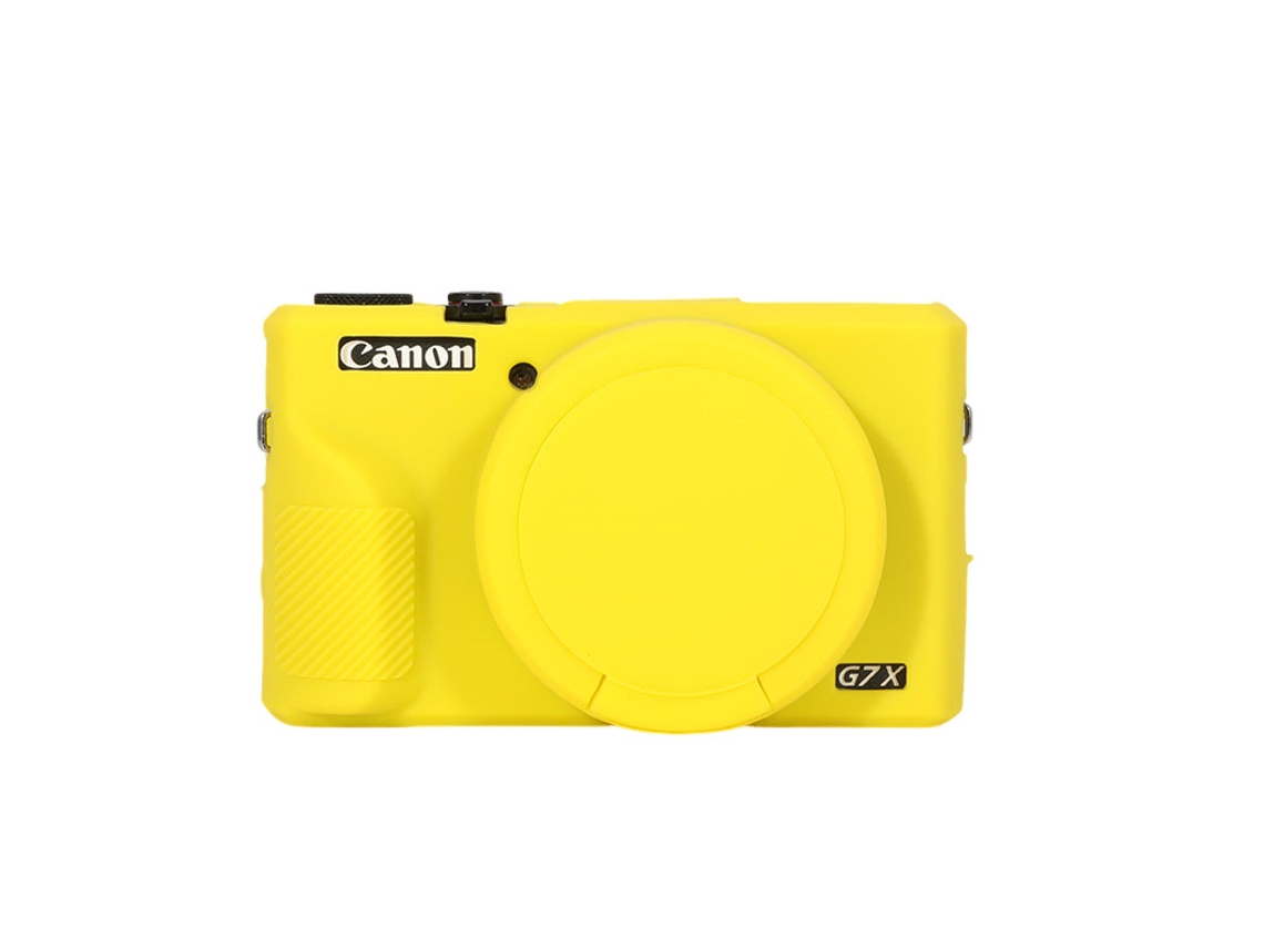 Capa Silicone HEXINYIGJLY para Canon G7x Mark Iiitampa Removível, Anti Risco Amarelo