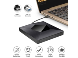 Gravador Externo de Dvd/cd e Leitor de Cartão Usb/usb c AQUAFORGE