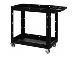 Carrinho De Ferramentas 2 Prateleiras Alça Lateral Furos Para Gancho Carga 227kg Ziwei Store