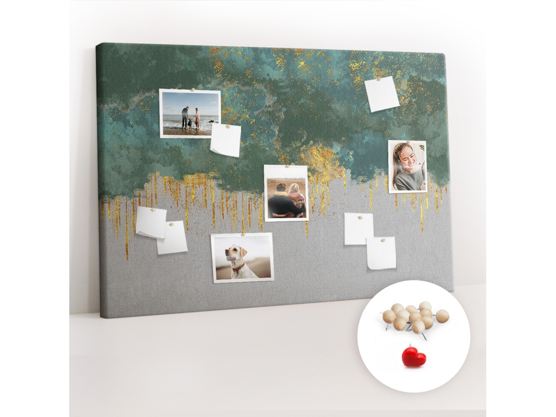 Quadro De Cortiça Padrão Decorativo Para O Escritório Espelharte (120x80 Cm)