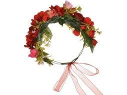 Diadema De Boda De Playa Bohemia, Corona Floral Con Hojas, Elástica, Ajustable, Antialérgica, Para Mujeres Y Niñas