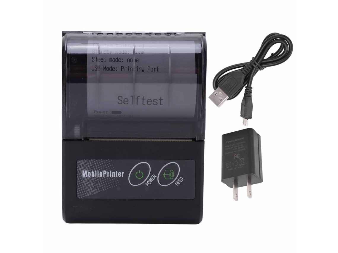 Impressora Térmica De Recibos Bluetooth (mini Portátil, Bateria Integrada)