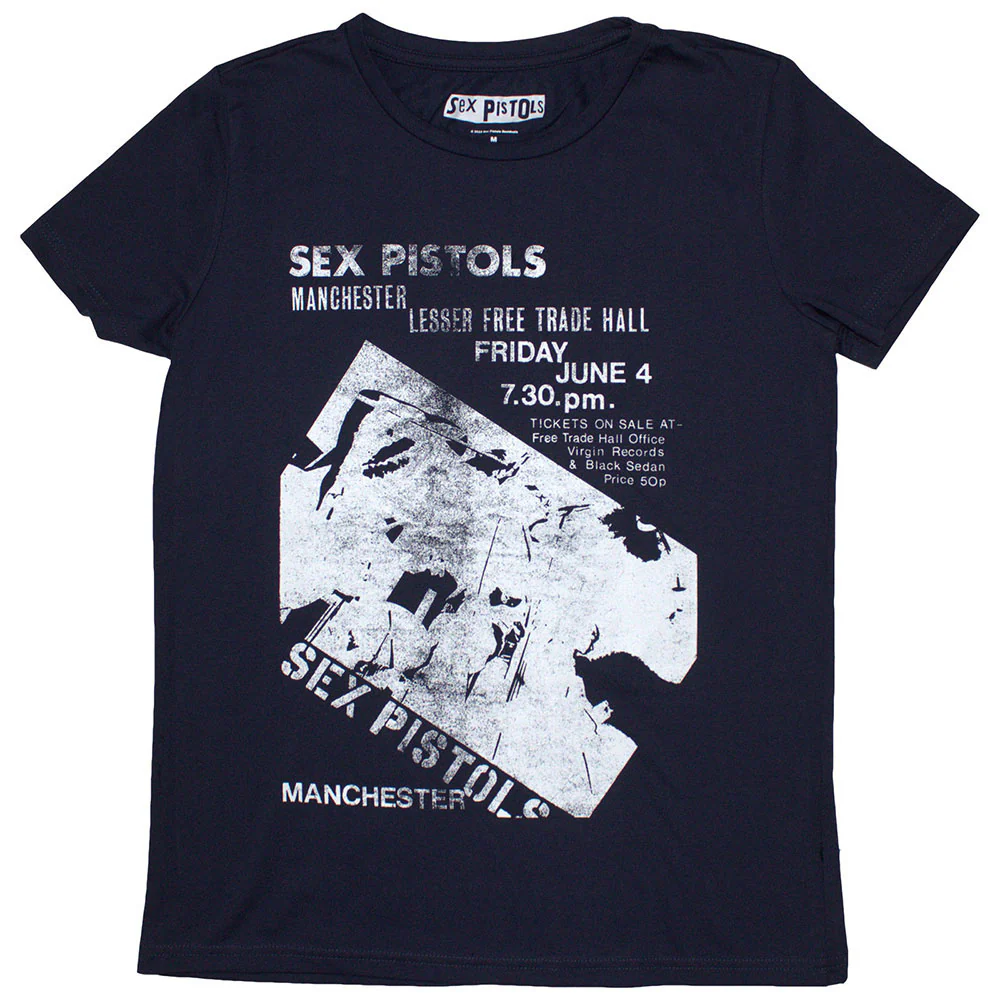 Rockinstone Sex Pistols Manchester Flyer T-shirt（xl）