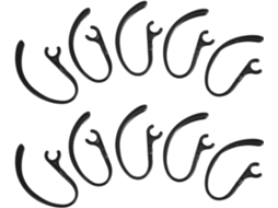 Crochets D'oreille Maintien Confortable Lot De 10 En Silicone Souple Antidérapants Rotation 360° Couleur Noir