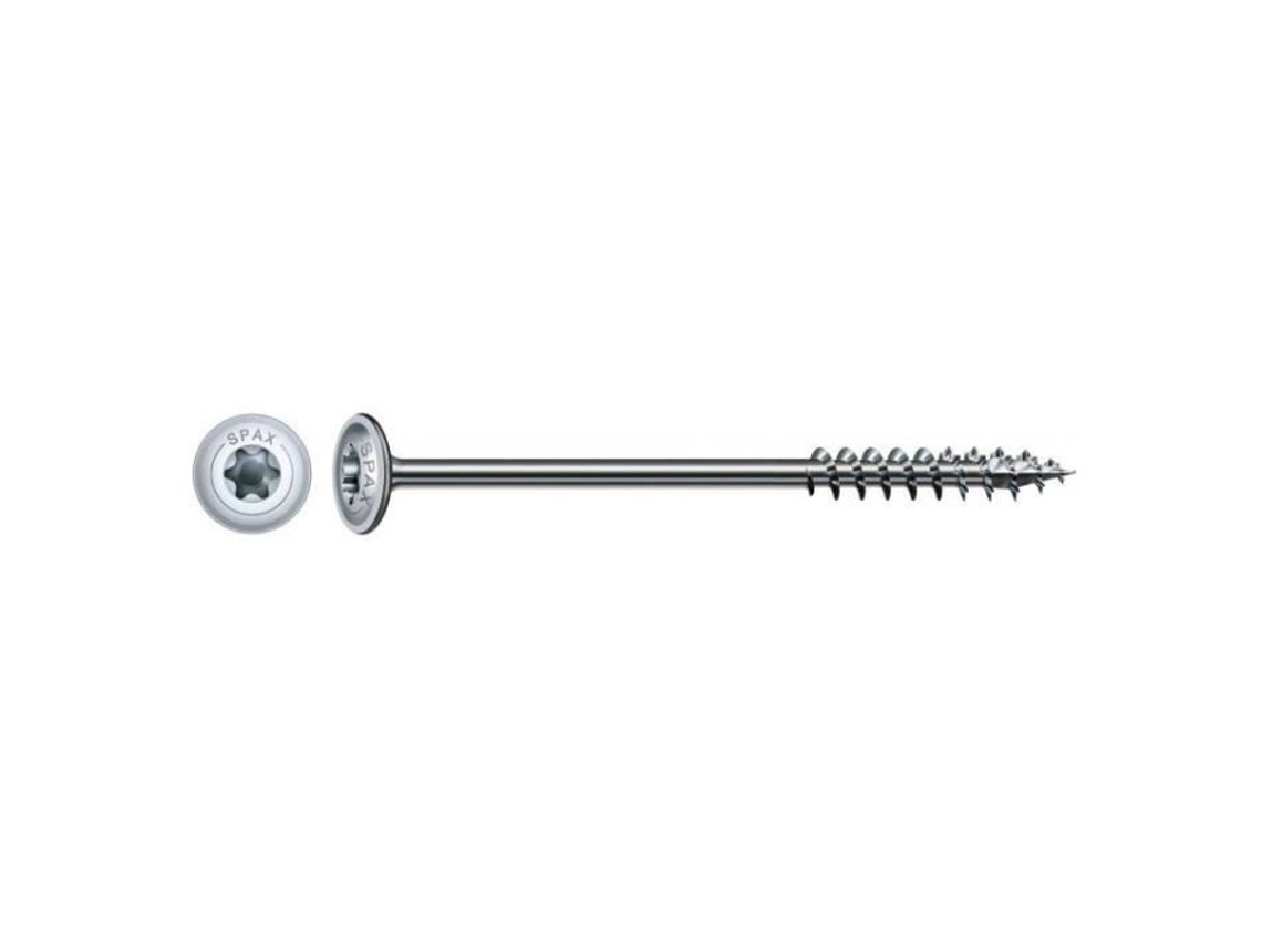 Parafusos para Madeira SPAX Cabeça de Disco Wirox 10X200 Mm Rosca Parcial Caixa com 25 251011002005