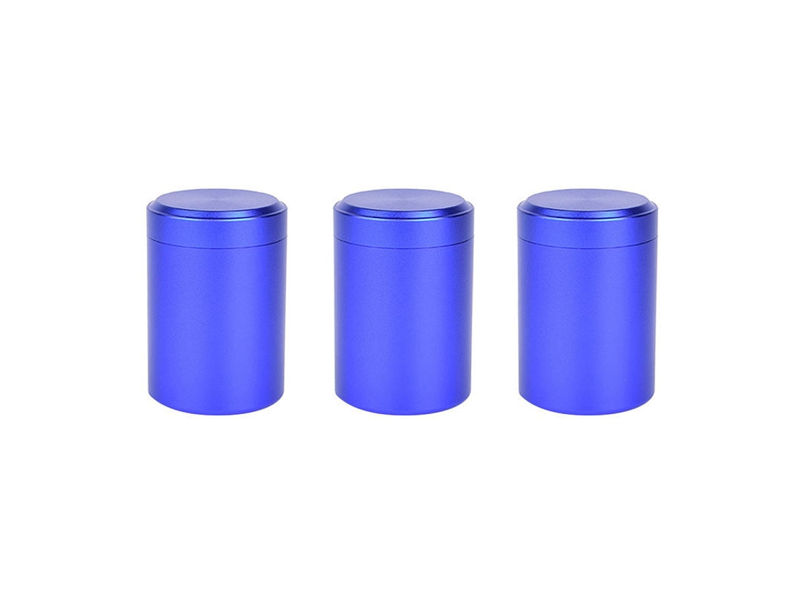 Mini Caixa de Chá de Metal, Recipiente Pequeno e Portátil MDUG (conjunto de 3 Peças Azul)