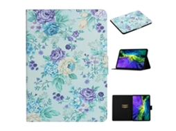 Capa de couro com estampa floral Webake para iPad 10ª geração (10,9 polegadas, 2022)