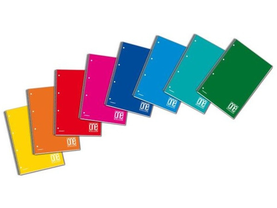 BLASETTI Caderno One Color e Bloco A4 60 Folhas Multicolorido