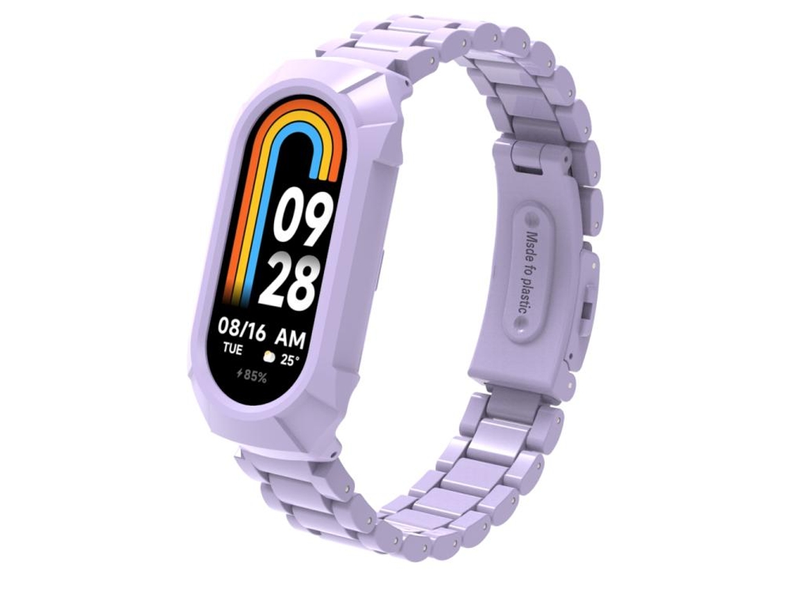 Bracelete para Xiaomi Smart Band 9/9 Nfc/8/8 Nfc XIAOMOYU em Plástico com Três Contas Roxo Claro