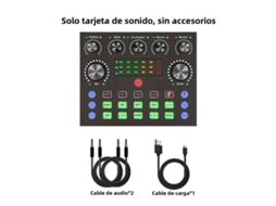 Placa de Som para Transmissões Ao Vivo com Kit de Microfone, Ideal para Podcasts, Gravações e Transmissões Ao Vivo. MDUG (apenas Placa de Som)