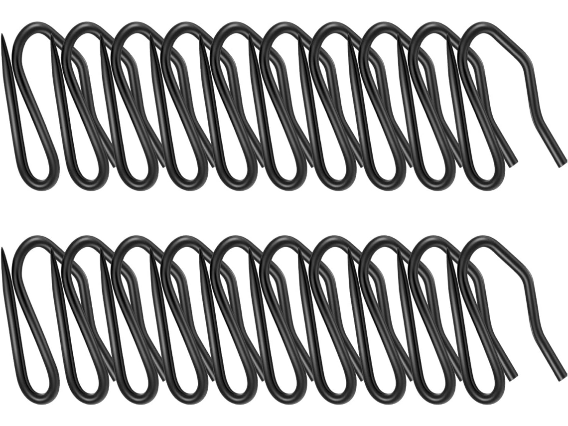 20 Ganchos De Cortina Metal Antiferrugem, Aço Inoxidável Resistentes
