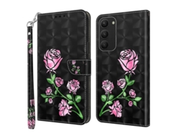 Capa De Celular Em Couro Com Pintura 3d Para Samsung Galaxy S23+ 5g