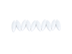 Conjunto de 10 Barras de Agitação Magnética 35x12mm Resistentes a Altas Temperaturas Ptfe para Laboratório Branco