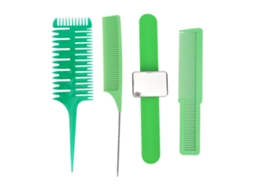 Set De 4 Pentes Para Tintura E Mechas Com Pulseira Para Cabelo