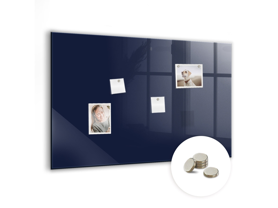 Quadro Magnético Azul Marinho Escuro Para O Escritório Espelharte (90x60 Cm)